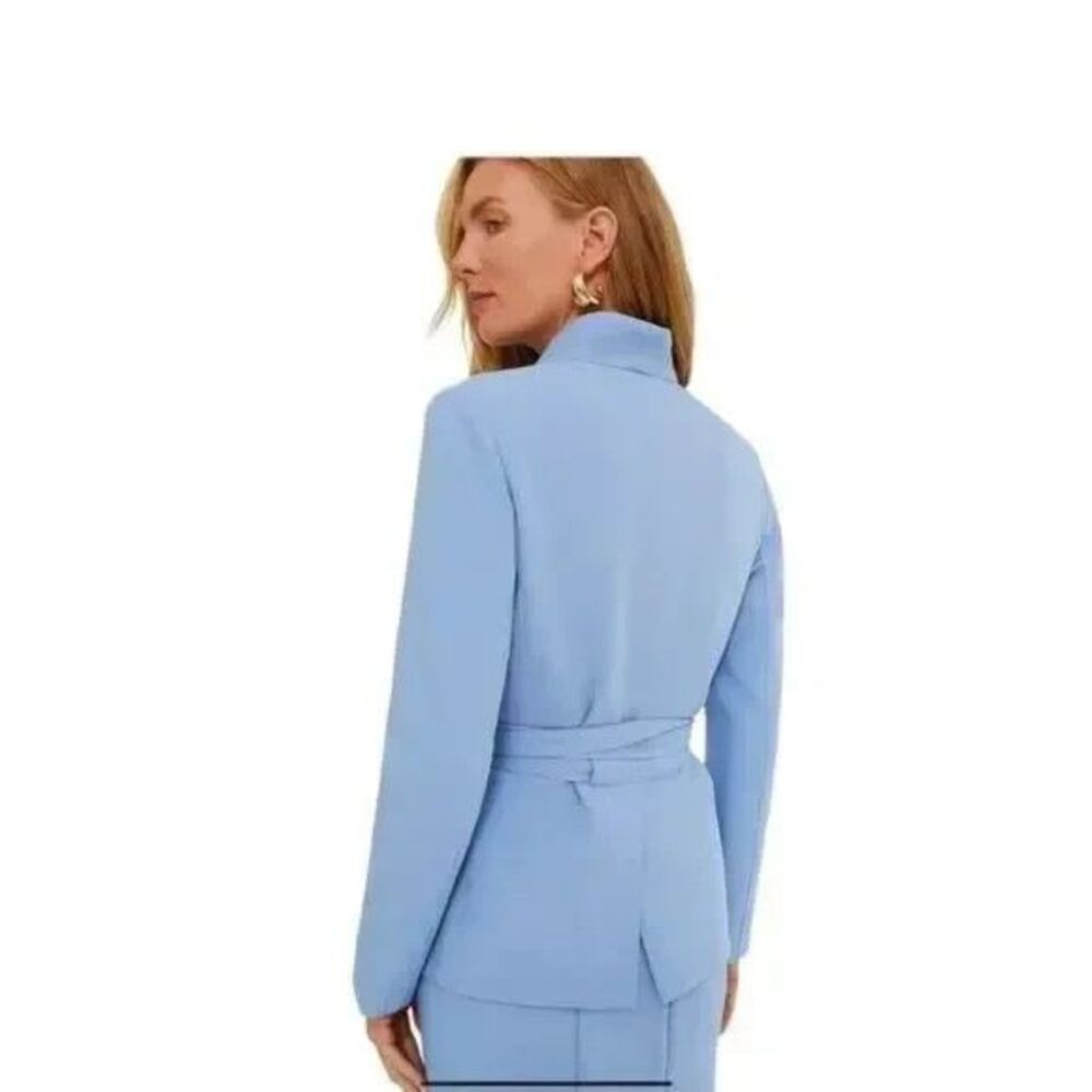 Tuckernuck Cornflower Blue GRACIE Wrap Blazer with Tie Waist NWT - Picture 3 of 7